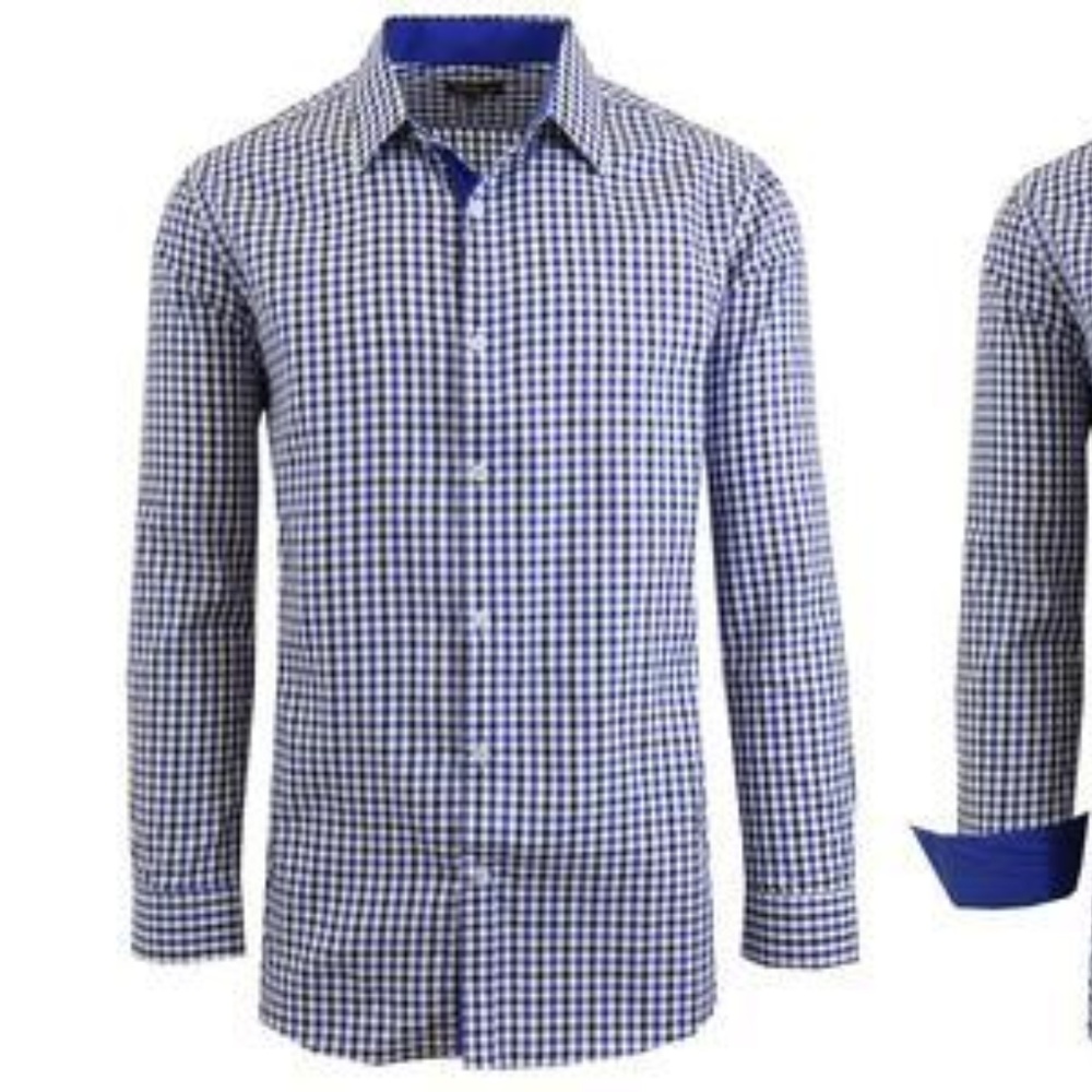 Harvic Men's Long Sleeve Button-Down Dress Shirt -